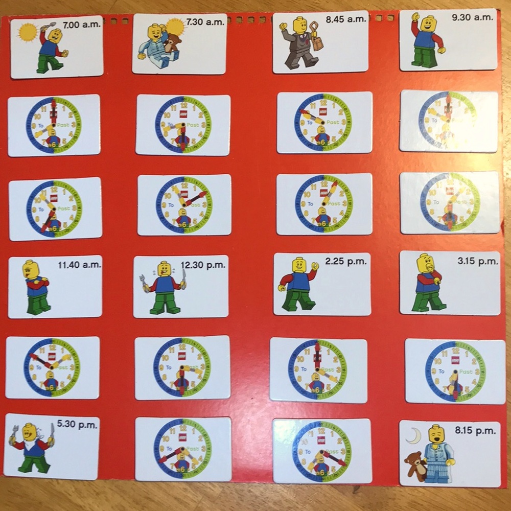 LEGO Telling Time Flashcards